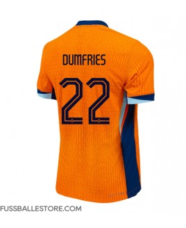 Günstige Niederlande Denzel Dumfries #22 Heimtrikot EM 2024 Kurzarm